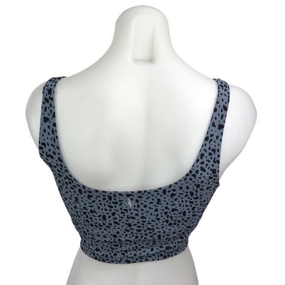 Bandier All Access Tempo Blue Cheeta Leopard Animal Print Sports Bra Crop Top XS - Picture 2 of 3